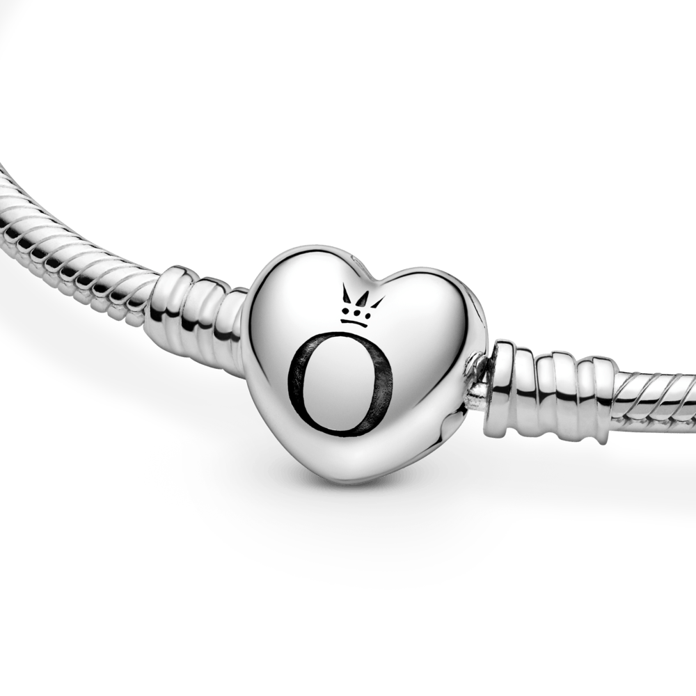 Saroch Moments snake link bracelet with heart clasp