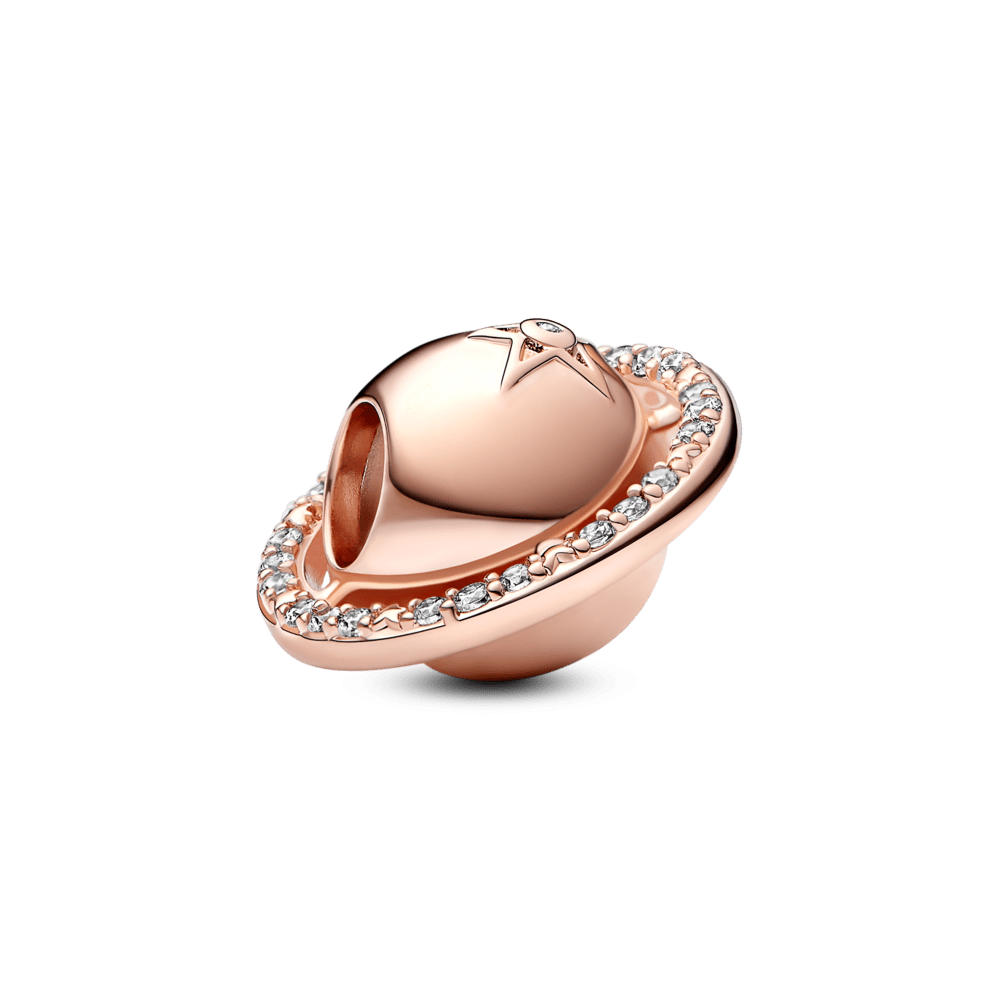 Planet Saturn amulet with bright star