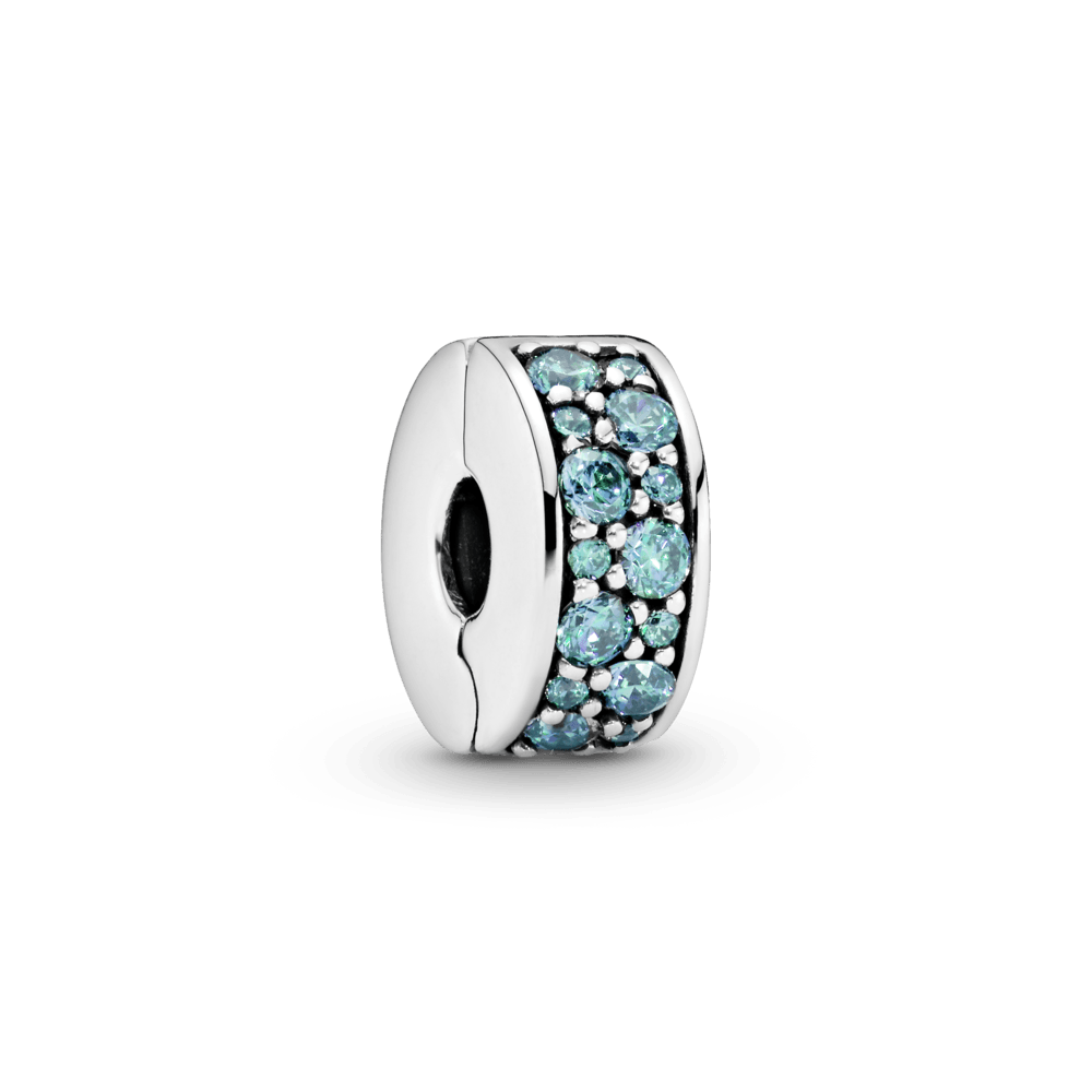 Glittery pave bead brake in navy blue