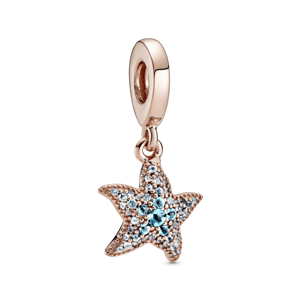 Pendant amulet sparkling starfish