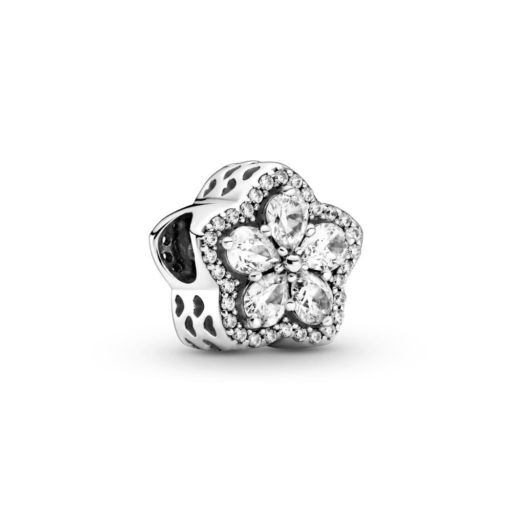 Sparkling snowflake pavé charm