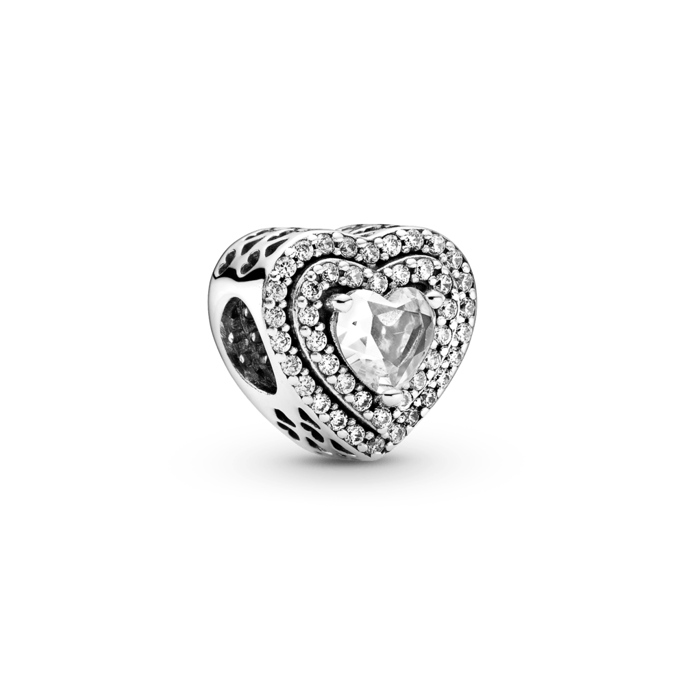 Sparkling pendant with tiered hearts